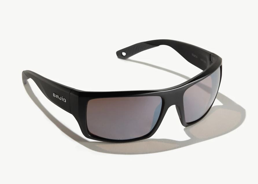 Bajio Nato Sunglasses Polarized in Black Matte with Silver Plastic